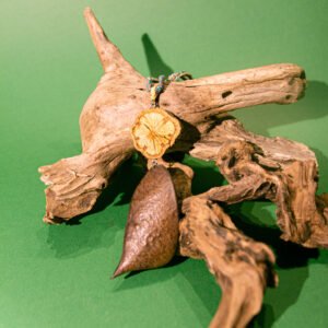HONG HUA TENG & ZAO JIAO Necklace, Hand-Made Natural Materials, 925 silver joint - Image 3