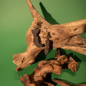 “Hou Po"&"He Shou Wu" Earring, Hand-Made Natural Materials, 925 silver joint - Image 3