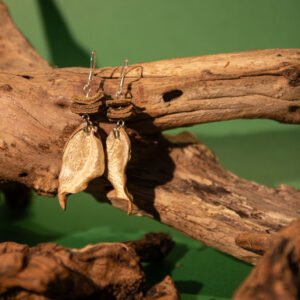 ”MIAN HUA KE” Earrings, Hand-Made Natural Materials, 925 silver joint - Image 3
