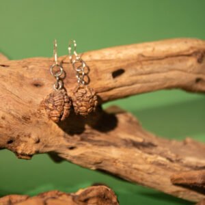 “CAO KOU“ Earrings, Hand-Made Natural Materials, 925 silver joint - Image 3