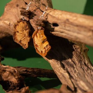 “HONG HUA TENG” Earrings, Hand-Made Natural Materials, 925 silver joint - Image 2