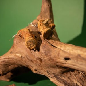 ”LIANG JIANG“ Earrings, Hand-Made Natural Materials, 925 silver joint - Image 4