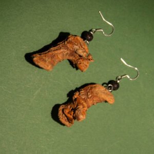 ”LIANG JIANG“ Earrings, Hand-Made Natural Materials, 925 silver joint - Image 2