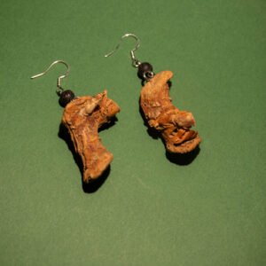 ”LIANG JIANG“ Earrings, Hand-Made Natural Materials, 925 silver joint - Image 1